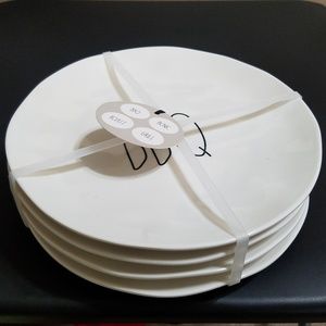 Rae Dunn 8" Melamine Plates NEW Set of 4